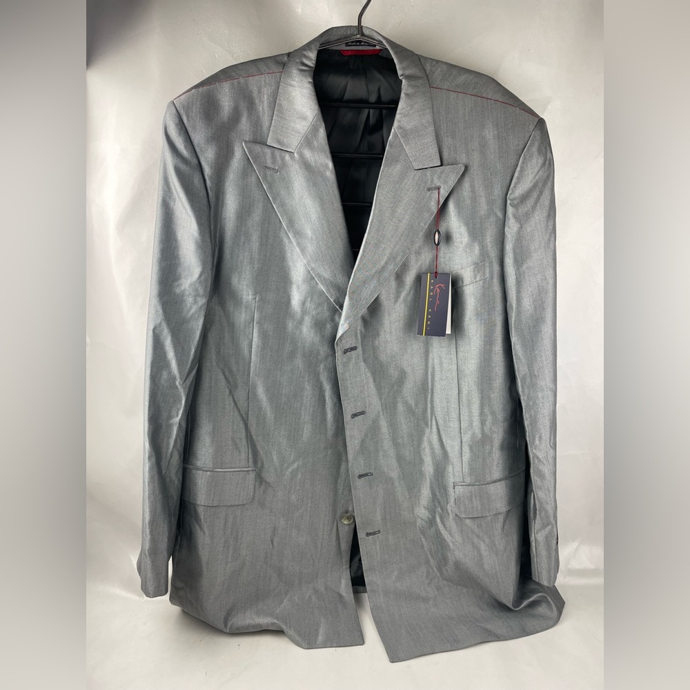 Karl Kani Gray Suit with vest and pants Sz 50 NWT